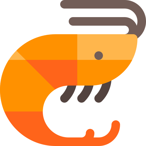 Shrimp Basic Rounded Flat icon