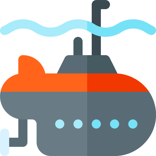 Подводная лодка Basic Rounded Flat иконка