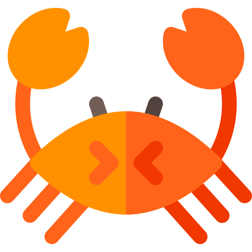 crabe Basic Rounded Flat Icône