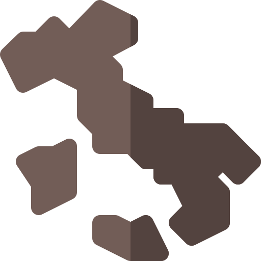 italië kaart Basic Rounded Flat icoon