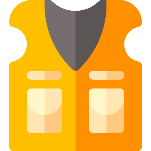 vissers vest Basic Rounded Flat icoon