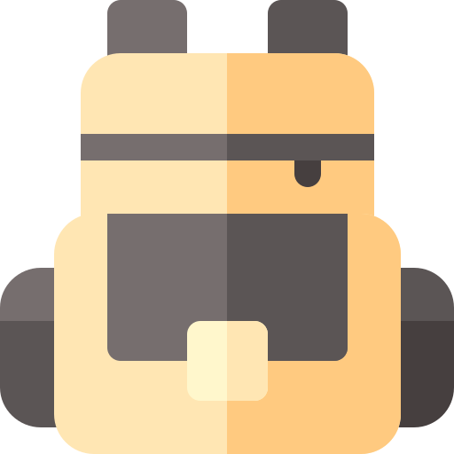 Backpack Basic Rounded Flat icon