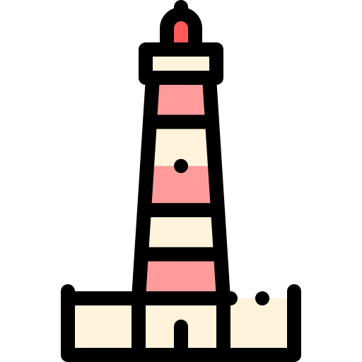 アベイロ灯台 Detailed Rounded Lineal color icon