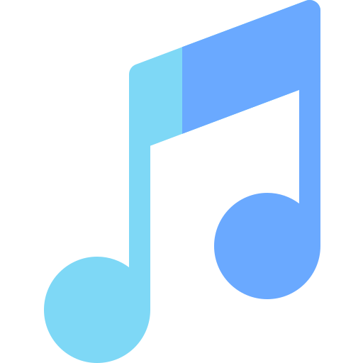 muzieknoot Basic Rounded Flat icoon