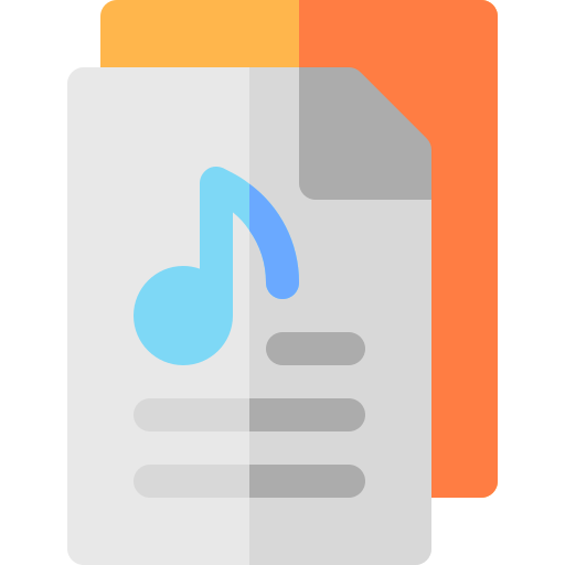 音声ファイル Basic Rounded Flat icon