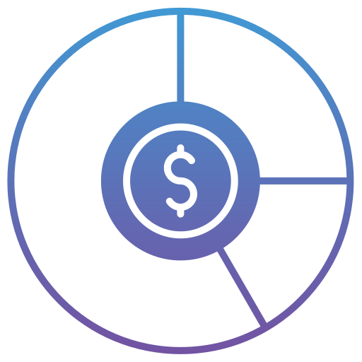 segmentación del mercado Generic gradient fill icono