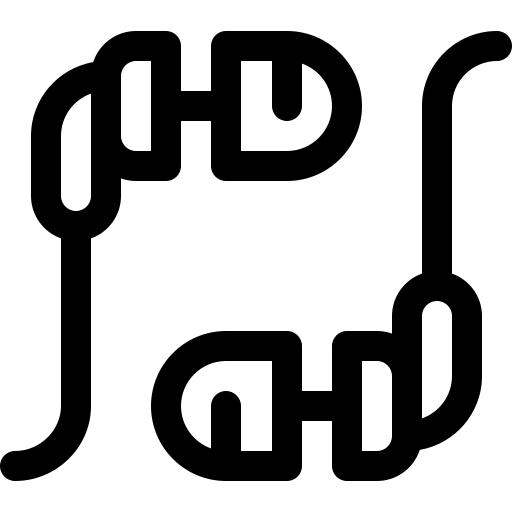 oortelefoon Basic Rounded Lineal icoon