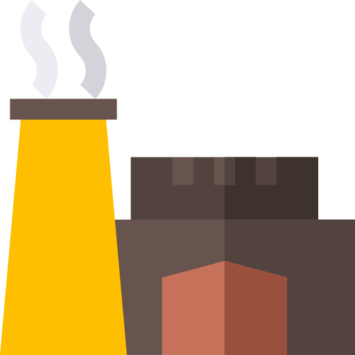 Power plant Basic Straight Flat icon
