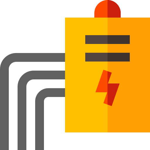 Électrique Basic Straight Flat Icône