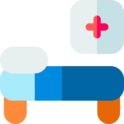 Łóżko szpitalne Basic Rounded Flat ikona