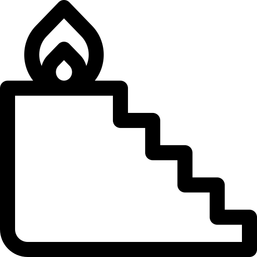 scale in fiamme Basic Rounded Lineal icona