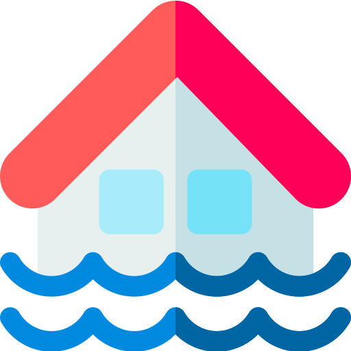 powódź Basic Rounded Flat ikona