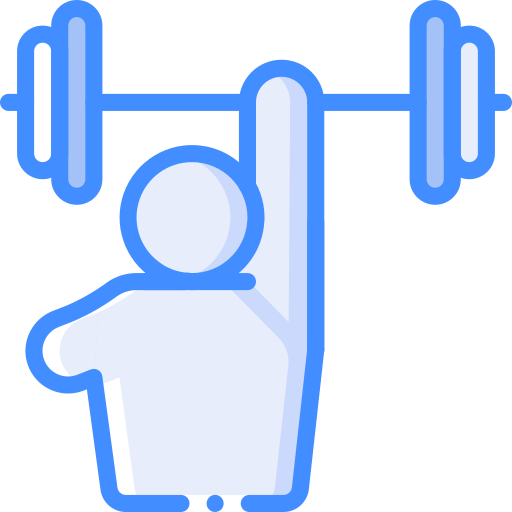 Weight lifting Basic Miscellany Blue icon