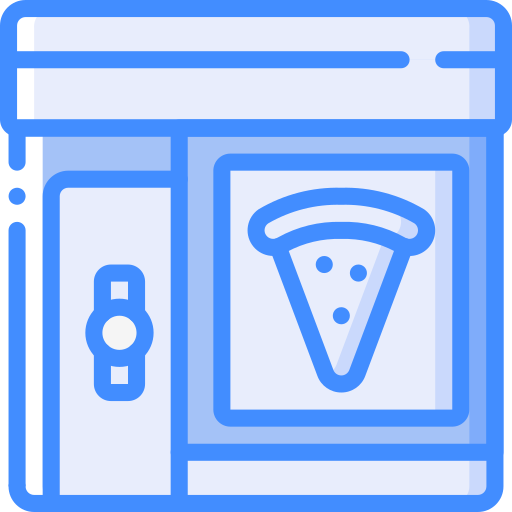 pizza winkel Basic Miscellany Blue icoon