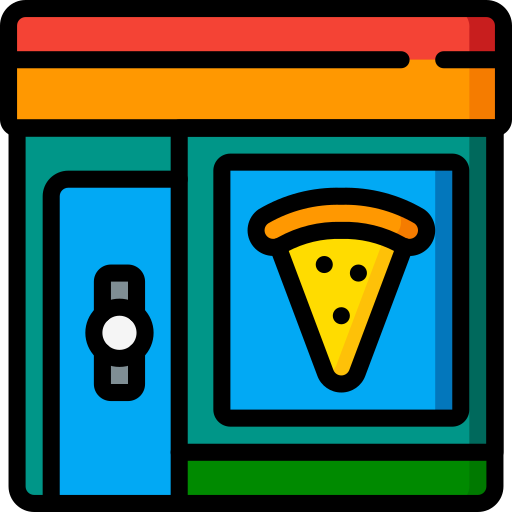 pizza laden Basic Miscellany Lineal Color icon