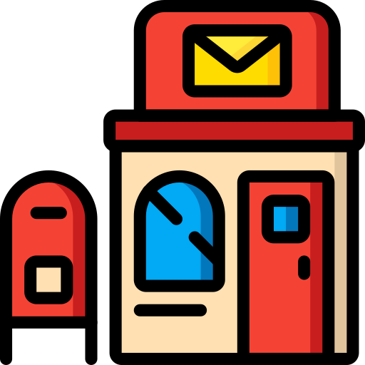 Oficina de correos Basic Miscellany Lineal Color icono