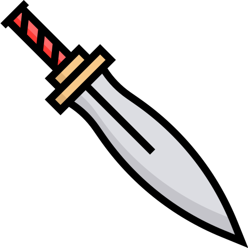 Espada Detailed Straight Lineal color icono