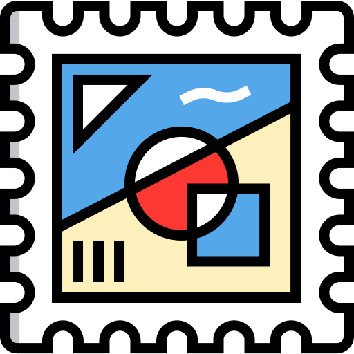 Stamp Detailed Straight Lineal color icon