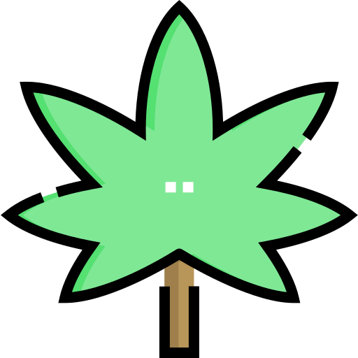 cannabis Detailed Straight Lineal color icon