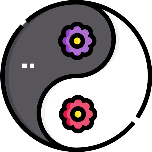 yin-yang Detailed Straight Lineal color icon