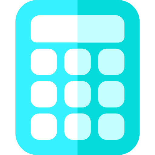 Calculadora Basic Rounded Flat icono