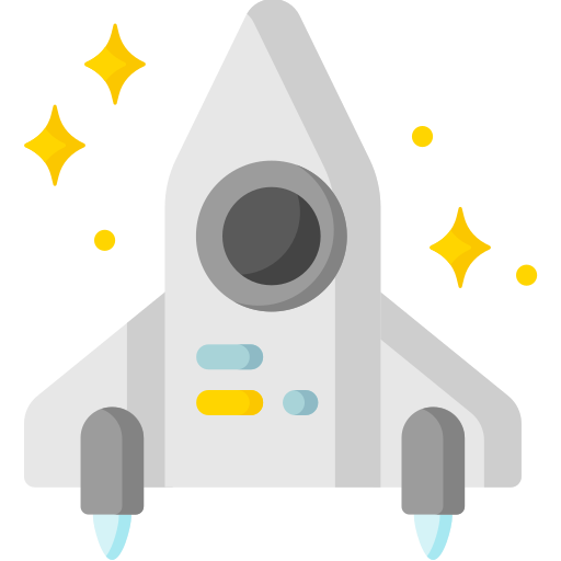 ruimteschip Special Flat icoon