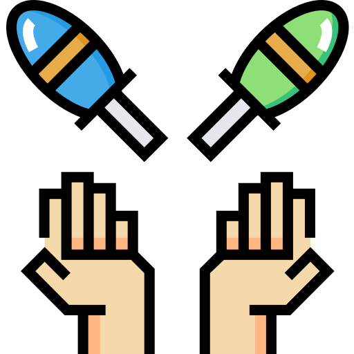 Żonglerka Detailed Straight Lineal color ikona