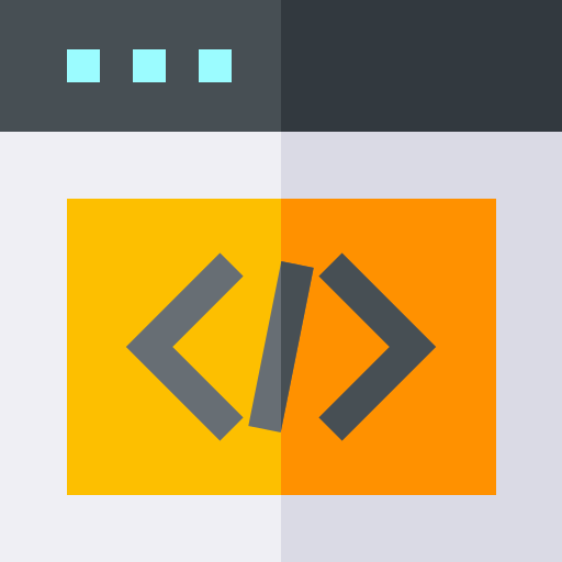 code Basic Straight Flat icon