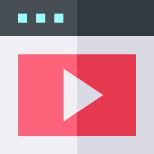 video Basic Straight Flat icoon