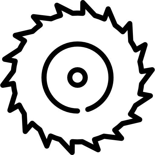 Circular saw Opened Outlines Lineal icon