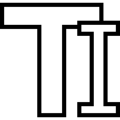 testo Detailed Straight Lineal icona