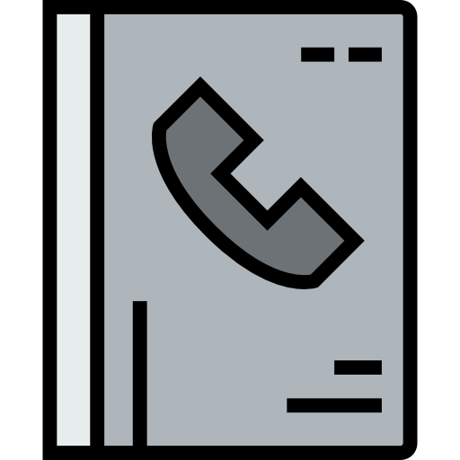 directorio telefónico Detailed Straight Lineal color icono
