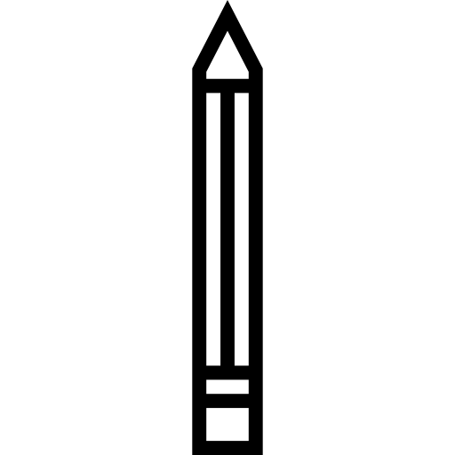 연필 Detailed Straight Lineal icon