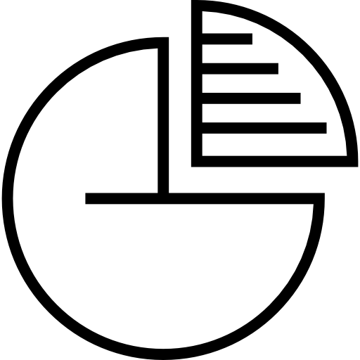 cirkeldiagram Detailed Straight Lineal icoon