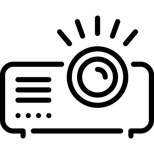 Projector Opened Outlines Lineal icon