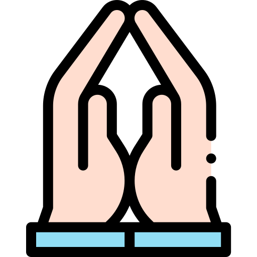 Pray Detailed Rounded Lineal color icon