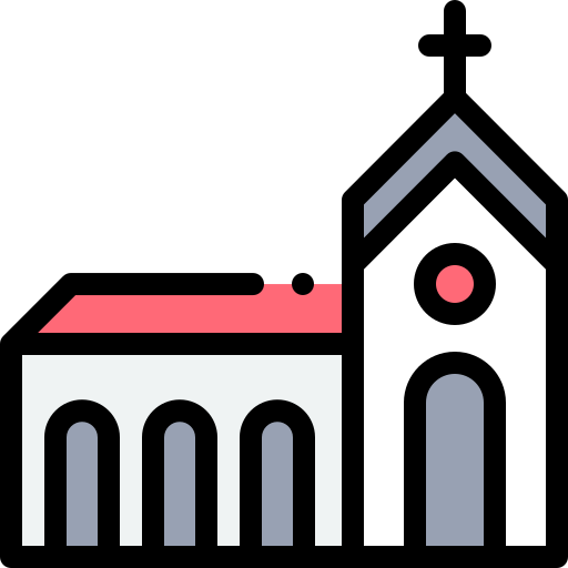 kirche Detailed Rounded Lineal color icon