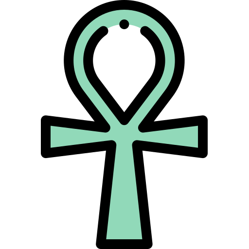 Ankh Detailed Rounded Lineal color icono