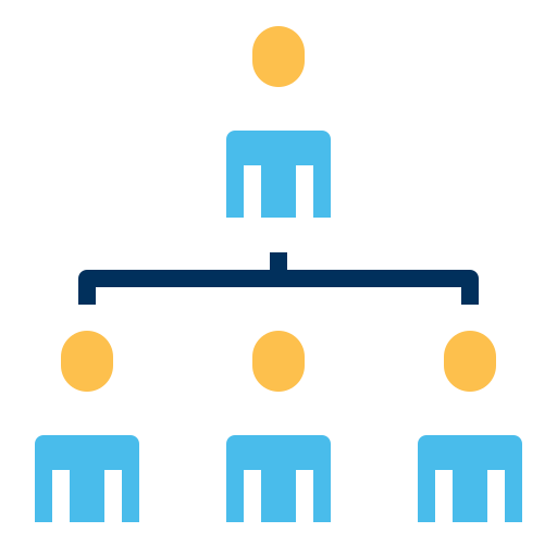 Hierarchical structure PMICON Flat icon