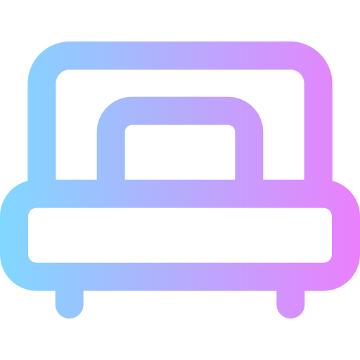 Single bed Super Basic Rounded Gradient icon