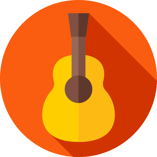 ギター Flat Circular Flat icon