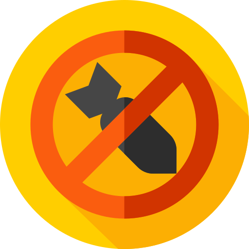No war Flat Circular Flat icon