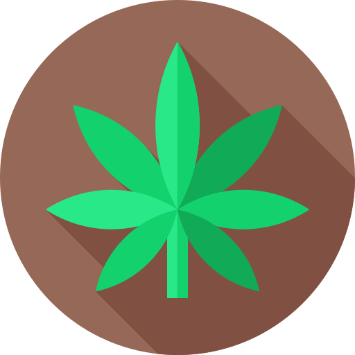 cannabis Flat Circular Flat Icône