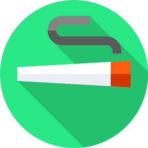 Cigarrillo Flat Circular Flat icono