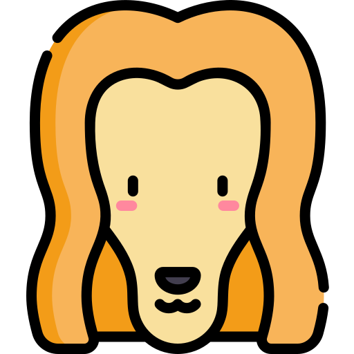 Afghan hound Kawaii Lineal color icon