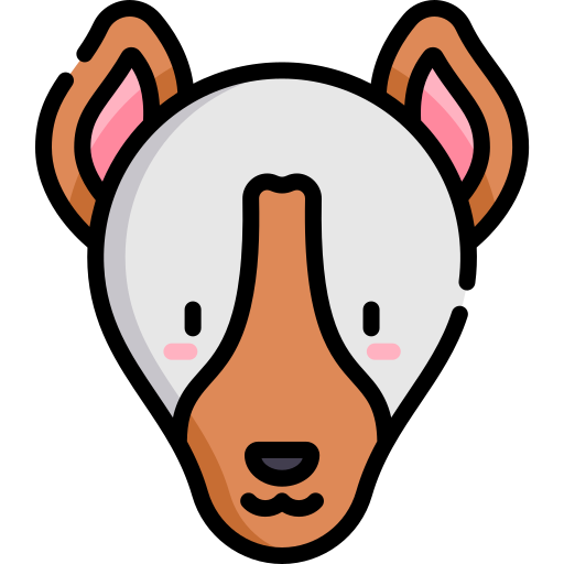 chien d'ibiza Kawaii Lineal color Icône