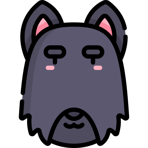 terrier écossais Kawaii Lineal color Icône