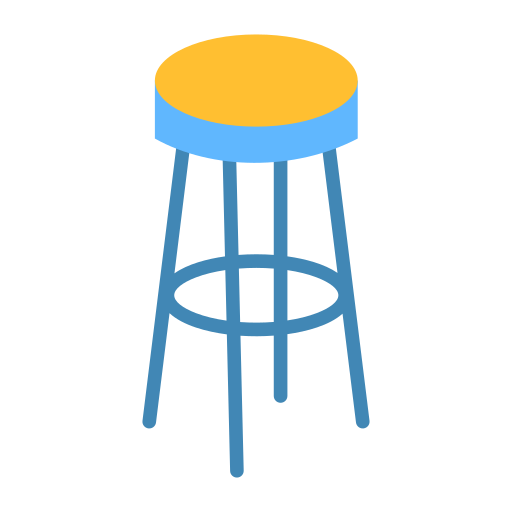 Bar stool Generic color fill icon