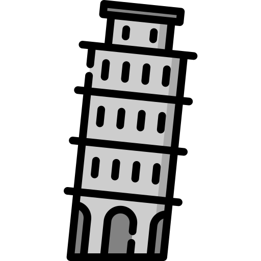 la tour penchée de pise Special Lineal color Icône