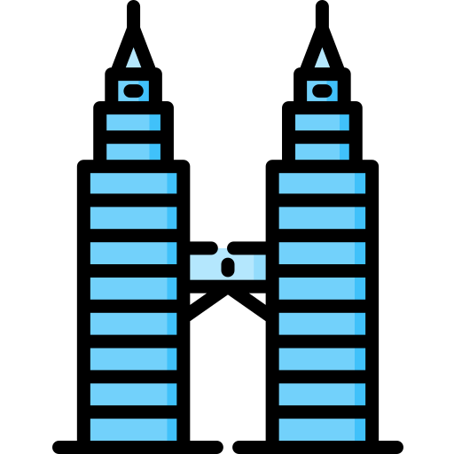 Башня-близнец Петронас Special Lineal color иконка